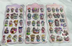 ラブブ　オーロラシール　立体　3D キラキラ　3枚