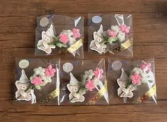 モールフラワー　プチギフトに！ミニブーケ5個セット　くま　枯れない花