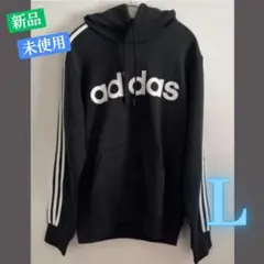adidas アディダス メンズ ビッグロゴ パーカー スポーツ ブラック L