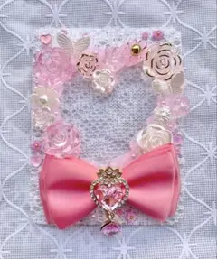 【ホイップデコ】トレカケースデコ 硬質ケースデコ ピンク b8