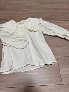 Anne Shirley アイボリー フリル襟 シャツ M