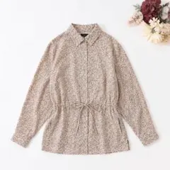 エディーバウアー コットン花柄シャツ XS ウエスト紐