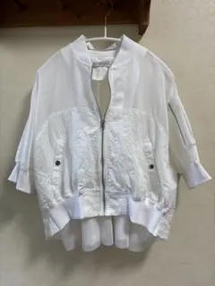 AGNOST メッシュブルゾン ホワイト　超美品のサムネイル