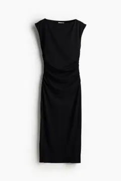H&M キャップスリーブワンピース ブラック Lのサムネイル