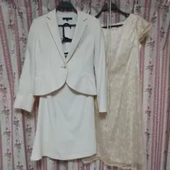 ホワイトスーツセット（ジャケット＆ワンピース）