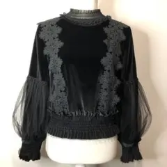 バレエコア　フェアリーグランジ　ベロアレーストップス　ゴシック