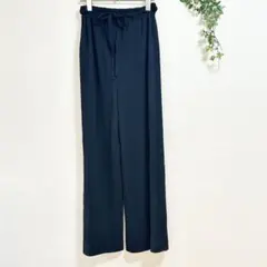 CANOTTO【M】カジュアルパンツ 日本製 ウエストゴムひも ブラック 美脚