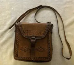 メキシコデザイン レザーショルダーバッグ