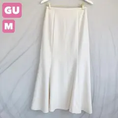 GU ジーユー カットソー マーメイドロングスカート M 白 オフホワイトのサムネイル