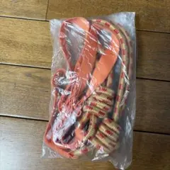 本日のみ値下　エコバッグ　ショルダーストラップ　ナイロン製　オレンジ　ストラップ