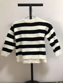 ローリーズファーム　キッズ110〜120㎝　長袖ニット　黒白ストライプ　数回着用