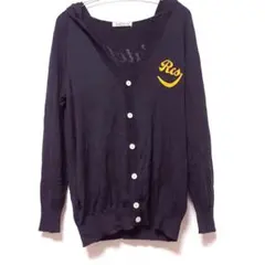 ロデオクラウンズ　フード付きニットカーディガン