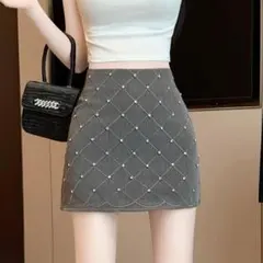 DHOLIC ビジューミニスカート