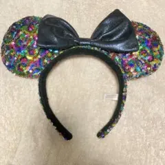 ディズニー スパンコール カチューシャ カラフル ランド シー ミニーマウス