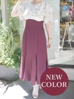 axes femme ハイウエストドッキングワンピース