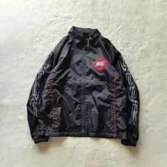 【希少レア】Y2K 00s ロゴ刺繍 トライバル ナイロン トラック ジャケット