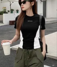 NOSTALGIA バイカラー 半袖 Tシャツのサムネイル