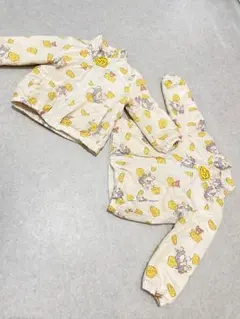 イラスト付きクリーム色アウター95cmまで