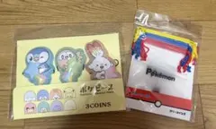 【新品未使用】スリーコインズ　ポケモン ポケピース ミニお面　半透明ビニール袋