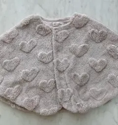 【最終値下げ】branshes ハート柄ベビーポンチョ ピンク