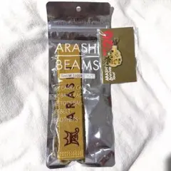 新品☆ 嵐 二宮和也 ラゲッジマーク BEAMS 黄 5×20 チャーム付き