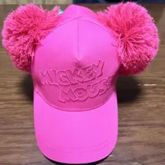 ミッキーマウス ポンポン付きキャップ