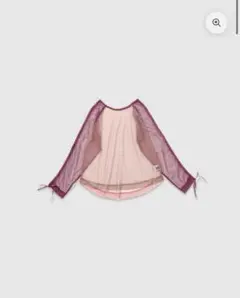 RONE PARC Raglan sheer top (pink)