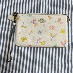 コーチフラワーポーチ