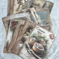 コラージュ　大きめ　クリスマス　ペーパー　セット　素材　日記　紙もの　おすそ分け