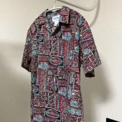 オープンカラーシャツ　古着　総柄　コットン　Rai Aam