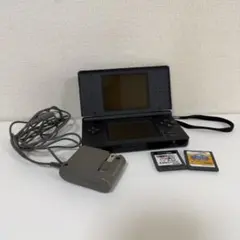 ニンテンドーDS 本体 黒 充電器・ゲームカード付き