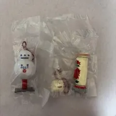 ガチャ　郵便ポストガチャキーホルダー　雪だるま　こけし