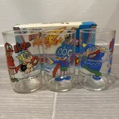 【食器棚整理品】パーマングラス3個セット　三ツ矢サイダー　昭和レトロ
