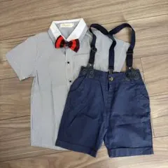 子供用フォーマル服セット（シャツ・ショートパンツ・ボウタイ）