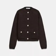 ZARA ザラ　最新　ゴールドボタンニットカーディガン S