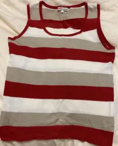 MICHAEL KORSE ボーダー ノースリーブ ニット