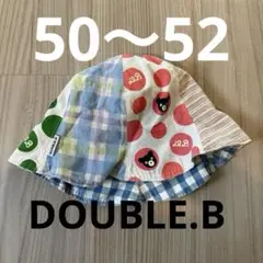 美品 ダブルビー ミキハウス リバーシブル 帽子 ハット 50〜52