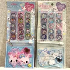 キラキラおはじきシール　キャンディツインズ　シマエナガ　ケース付き