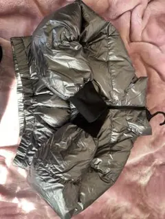 シルバー クロップドダウンジャケット