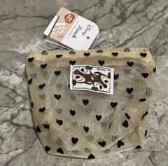 セリア　Disneyチップとデール　茶色　メッシュポーチ