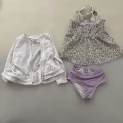 petit main プールトップス・パンツ3点セット 80センチ　美品