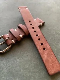 時計バンド　レザーベルト　ダークブラウン　18㎜　20㎜　24㎜等　MARGOT
