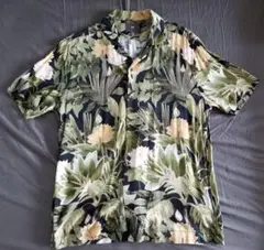 美品 激レア☆H&M エイチアンドエム アロハシャツ ボタニカル柄 開襟 Sのサムネイル
