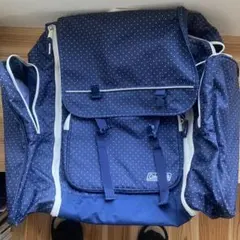 林間学校　Coleman ネイビー ドット柄 リュックサック 42L 50L