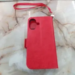 ☀️iPhone16Plus 手帳型ケース 赤い猫デザイン手帳型ケース