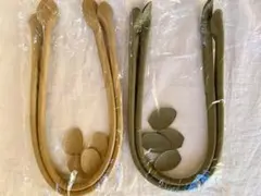 合皮持ち手　70㎝　ベージュ・カーキ　2組セット