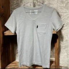 AKM エイケイエム プレミアムVネックTシャツポケット付 白 S 美シルエットのサムネイル