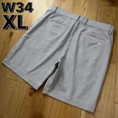 美品XL　ナイキゴルフ　ハーフ　パンツ　ショート　ストレッチ　ブルーグレー　34