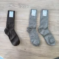 UNIQLO カラーソックス 3足セット 25-27cm　ブラウン茶のサムネイル