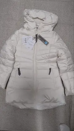ホワイト フード付き ダウンジャケット